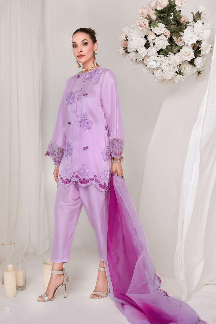 Reema Ahsan - SIA - Pure raw silk - Tea pink - 3 Piece