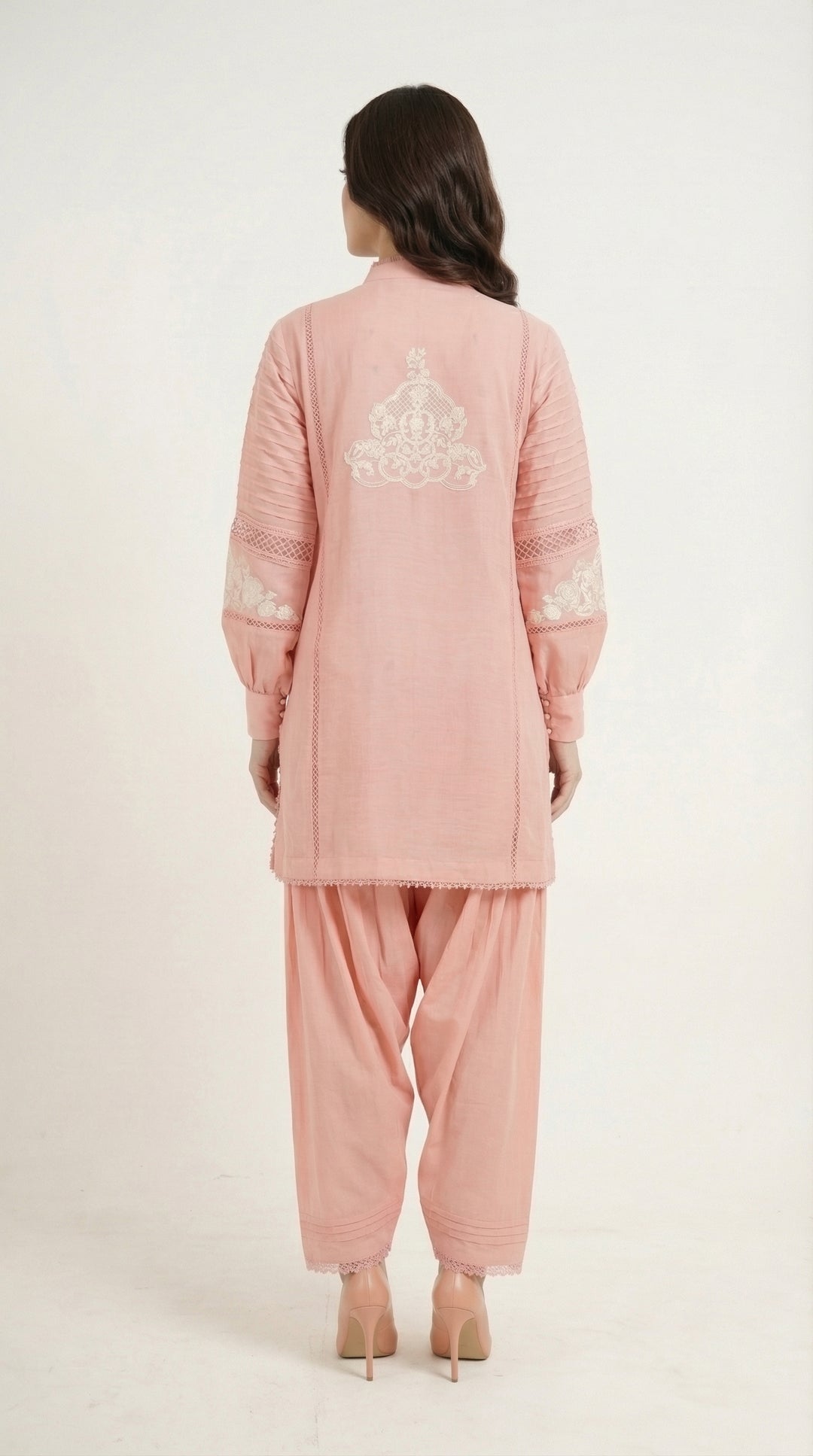 Reema Ahsan - Fira Cora Cotton Suit For Women - Rose Pink - 3 Piece - Studio by TCS
