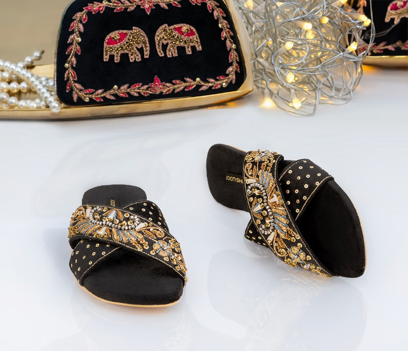 JootiShooti - Feroza Slides (Black)