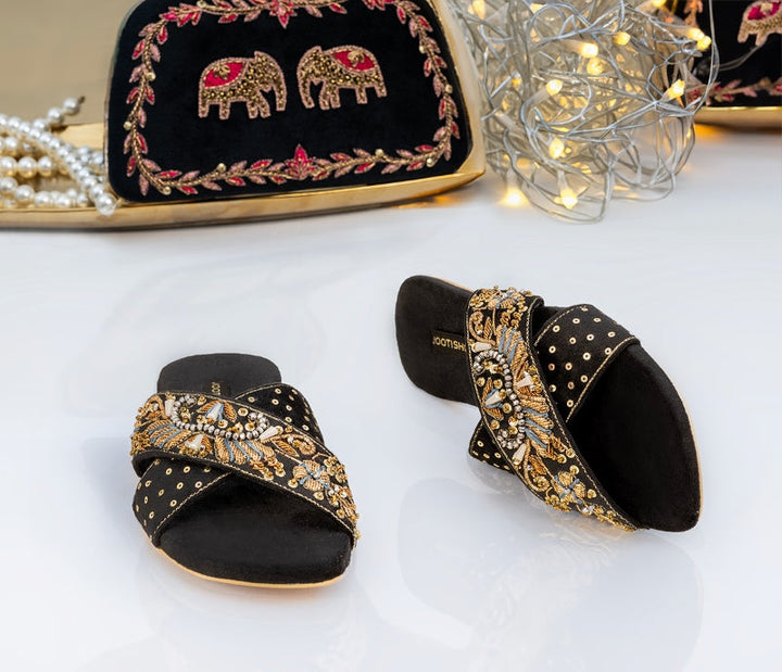 JootiShooti - Feroza Slides (Black)
