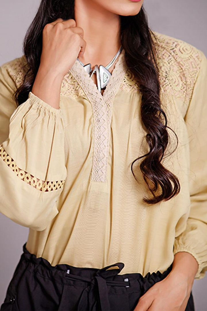 Oaks - Beige Tensil Top - 1 Piece - Studio by TCS