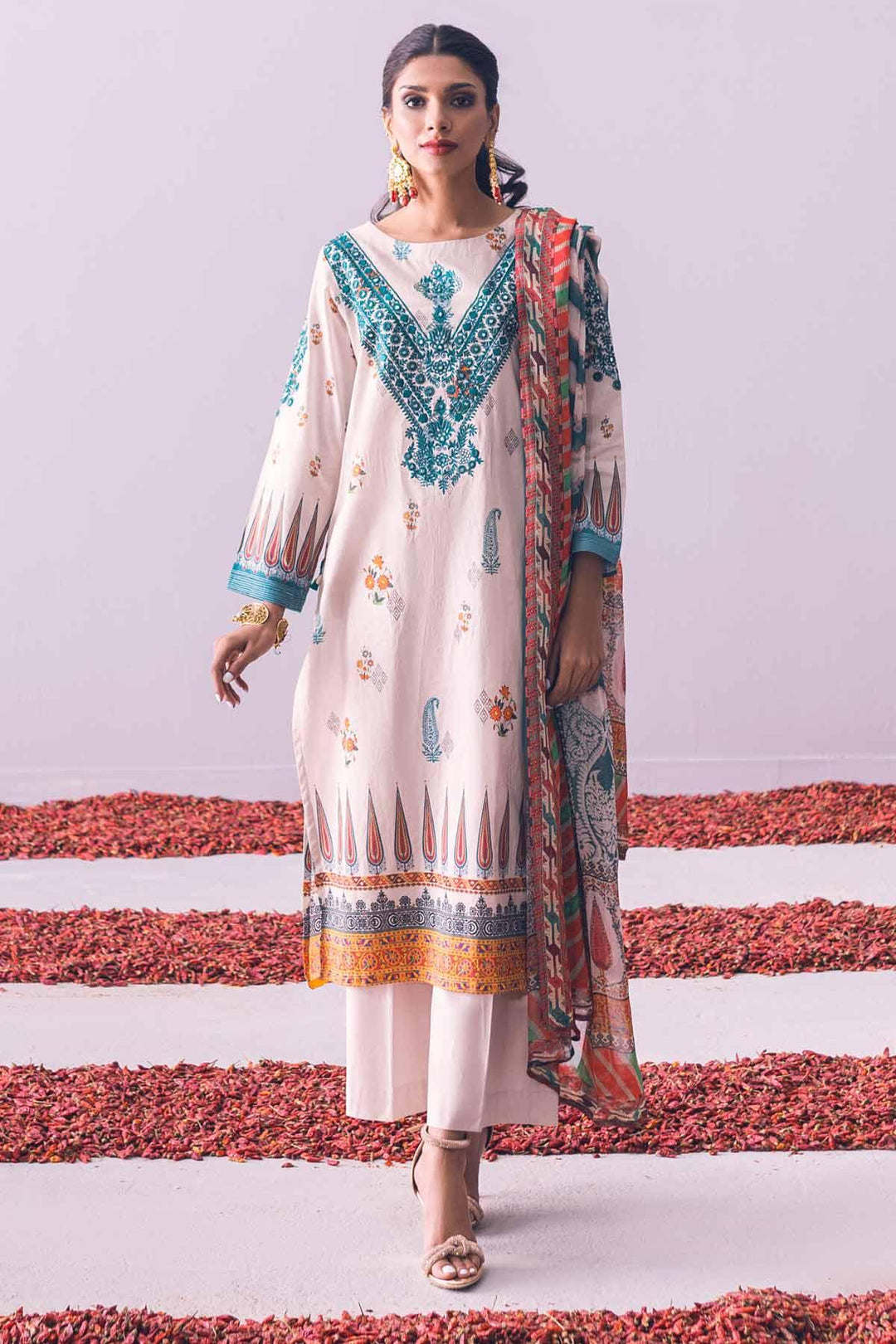 Oaks - Dynasty 3 Piece Lawn Embroidered - Studio by TCS