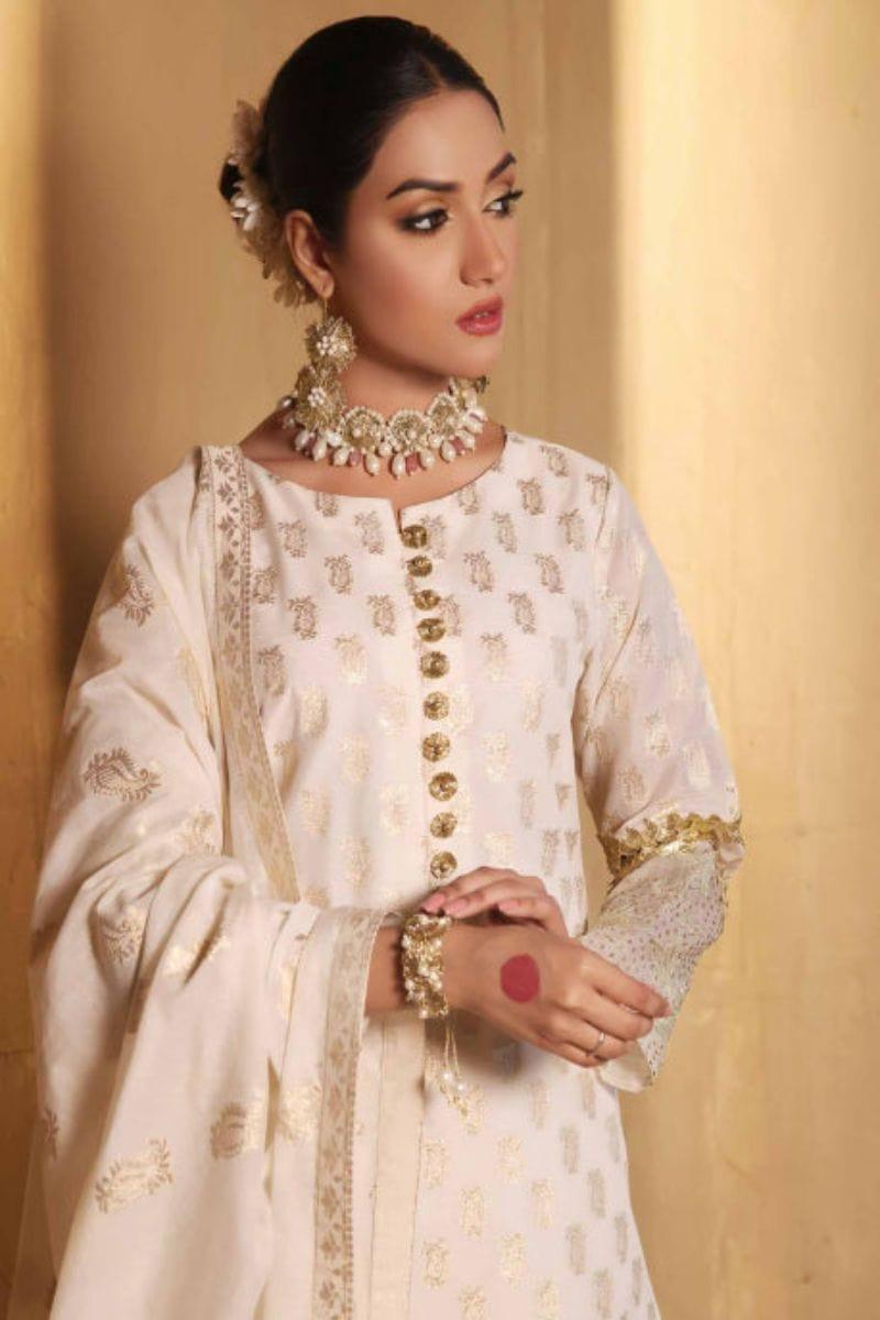 Oaks - Wings 3 Piece Jacquard Embroidered - Studio by TCS