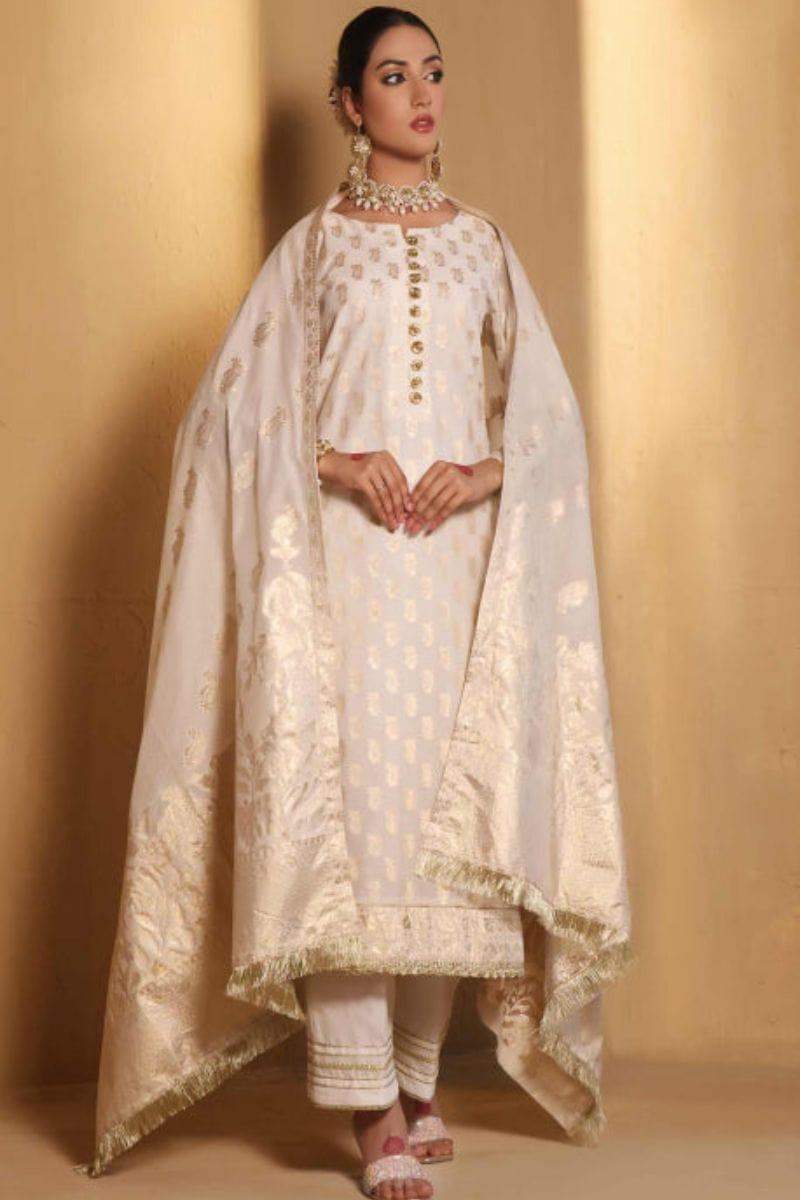 Oaks - Wings 3 Piece Jacquard Embroidered - Studio by TCS