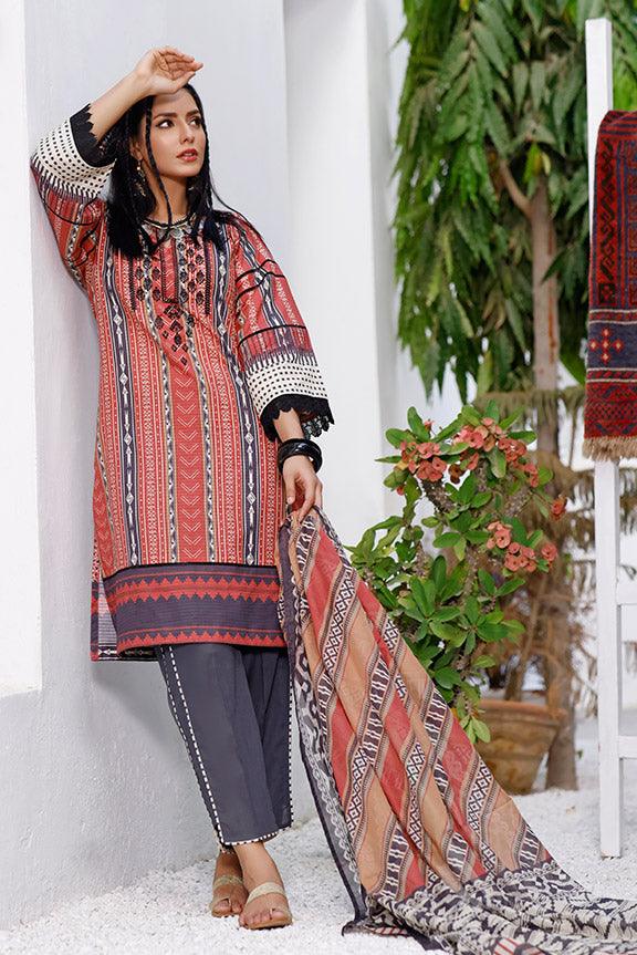 Oaks - Aurora Red 2 Piece Printed Dobby - Studio by TCS