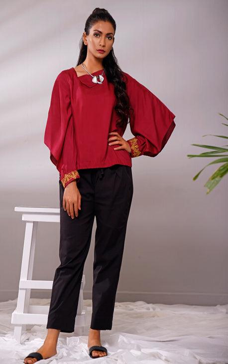 Oaks - Magenta Viscose Top - 1 Piece - Studio by TCS