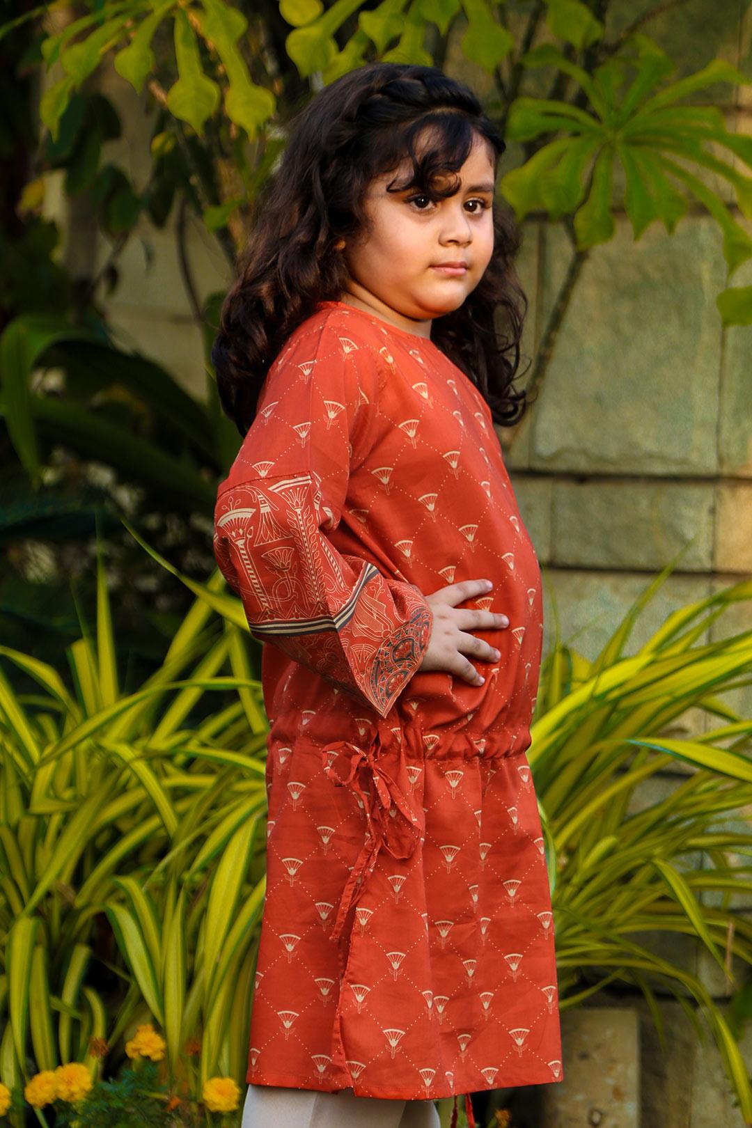 Oaks - Red Girls Kurti - 1 Piece - Studio by TCS