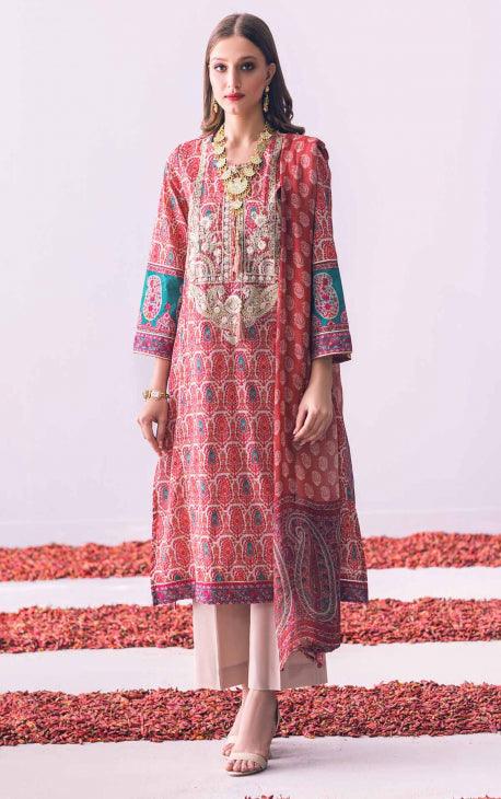 Oaks - Bitter sweet 3 Piece Lawn Embroidered - Studio by TCS