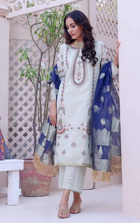 Oaks - Sonahri 3 Piece Masoori Embroidered - Unstitched - Studio by TCS