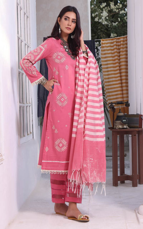 Oaks - Cashmere Rose 3 Piece Lawn Embroidered - Unstitched - Studio by TCS