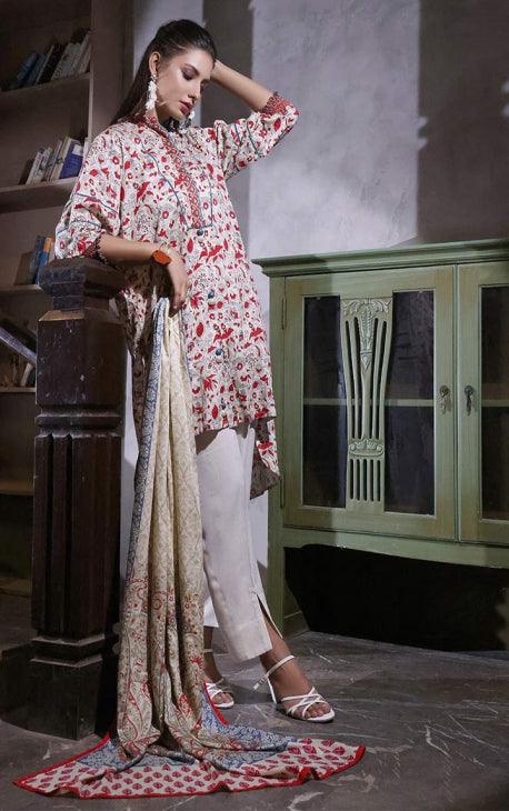 Oaks - Mila 3 Piece Linen Printed - Unstitched - Studio by TCS