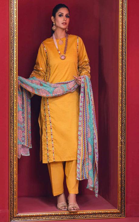 Oaks - Harvest 3 Piece Jacquard Embroidered - Unstitched - Studio by TCS