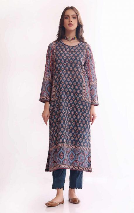 Oaks - Prussian Lawn Printed - 1 Piece Unstitched - Studio by TCS