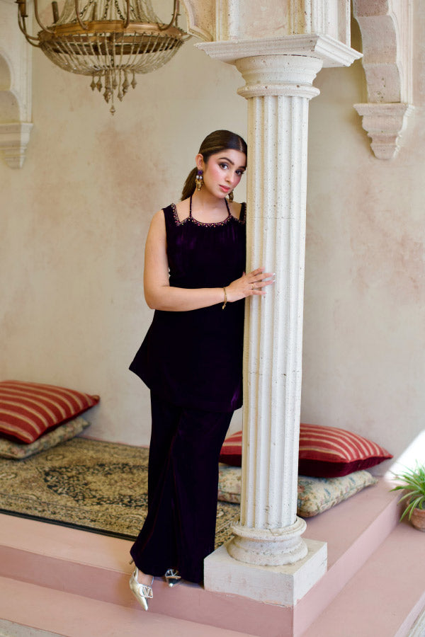 Leon Amethyst 2 Piece Suit Plum