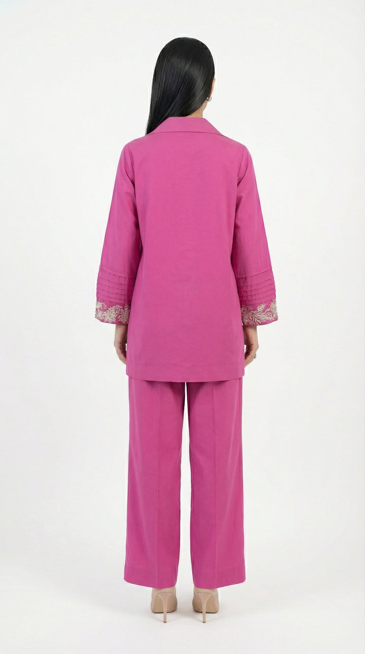 Reema Ahsan - Vaya Cotton Suit For Women - Shocking Pink and Skin - 2 Piece - Studio by TCS