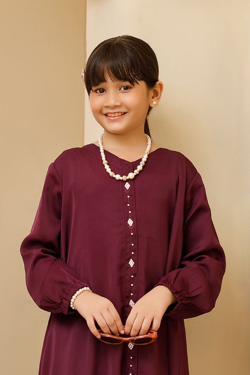 Hijabi Kids - Royal Plum Abaya Kids - Studio by TCS