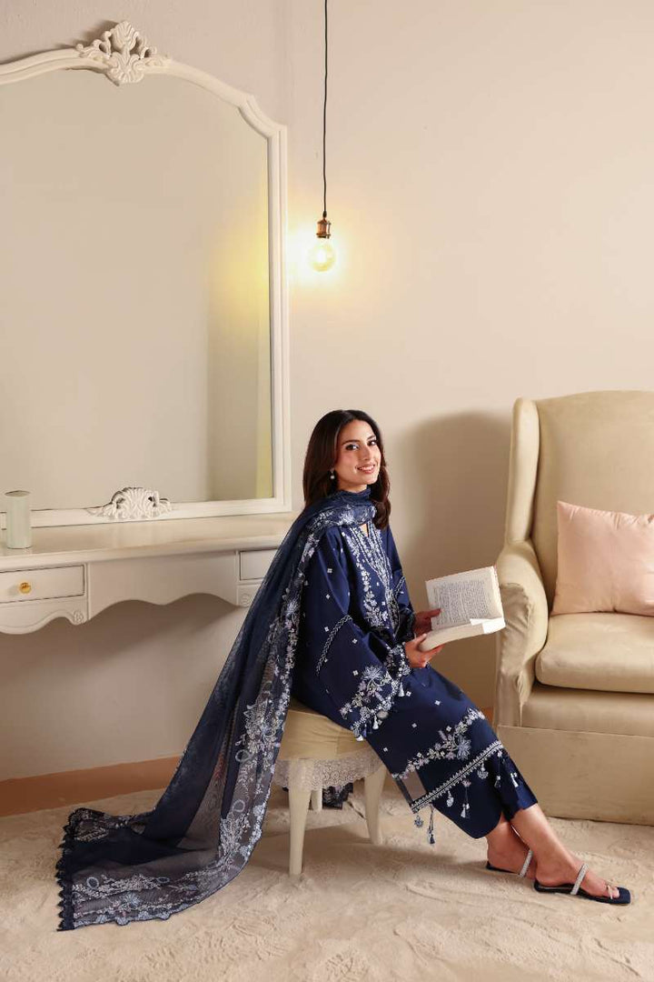 Cross Stitch - Midnight Aura Lawn Unstitch Suit For Women - 3 Piece - Studio by TCS