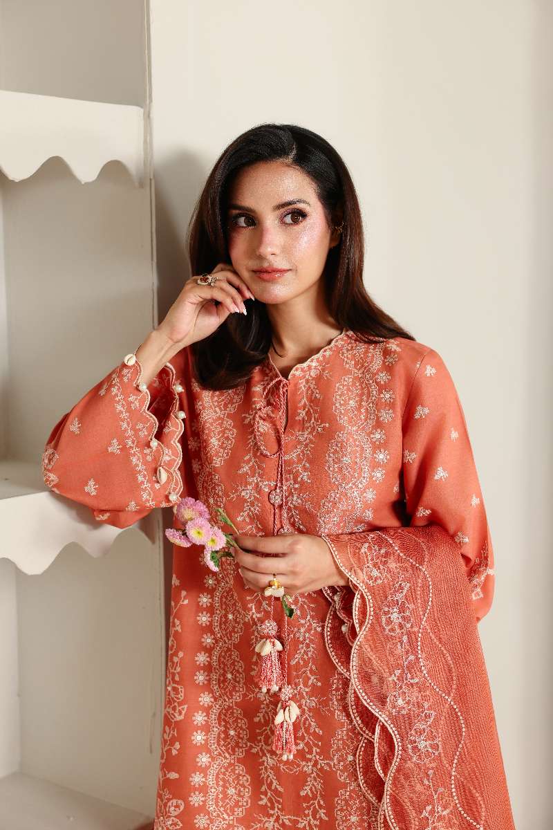 Cross Stitch - Amber Mist Lawn Unstitch Suit For Women - 3 Piece - Studio by TCS