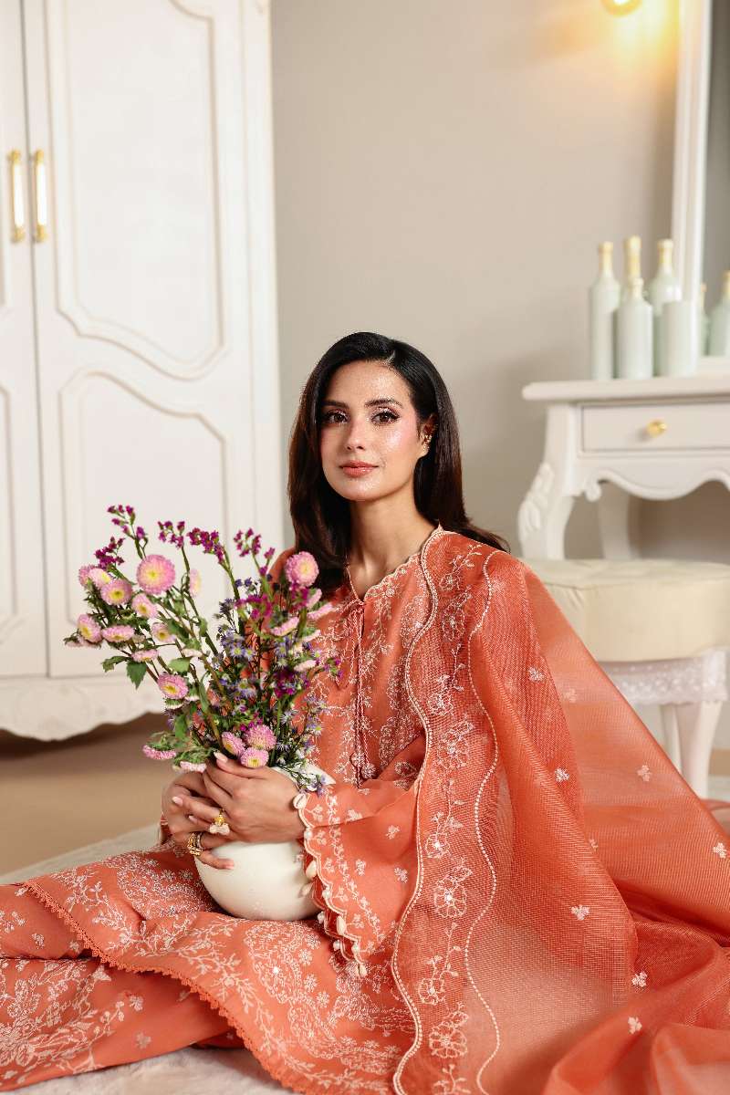 Cross Stitch - Amber Mist Lawn Unstitch Suit For Women - 3 Piece - Studio by TCS