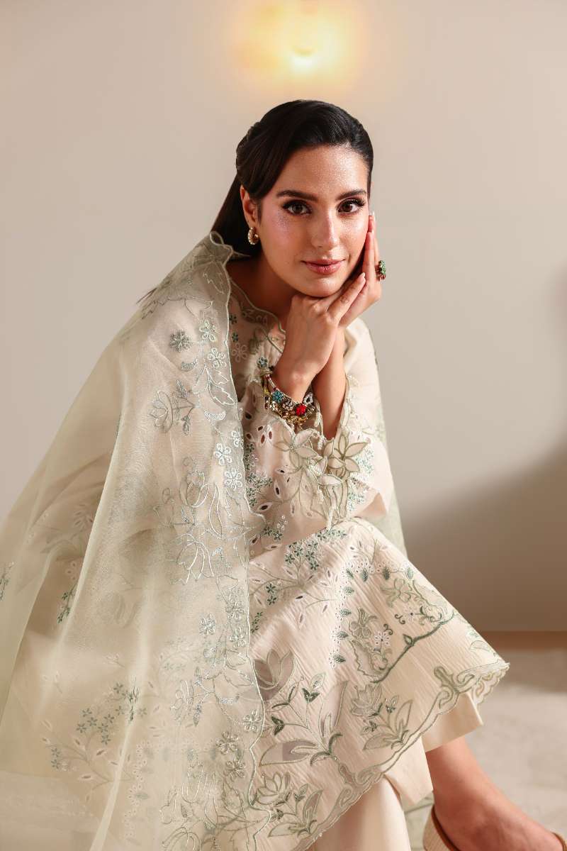 Cross Stitch - Pearl Sage Lawn Unstitch Suit For Women - 3 Piece - Studio by TCS