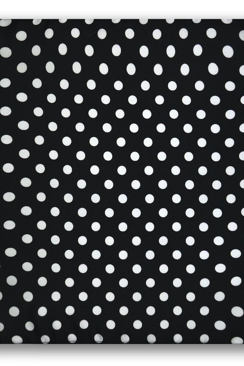 Black Wolf - BLACK SMALL POLKA DOTS SILK ASCOT - 1 Piece