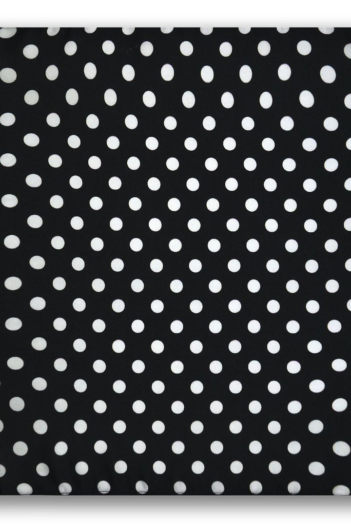 Black Wolf - BLACK SMALL POLKA DOTS SILK ASCOT - 1 Piece