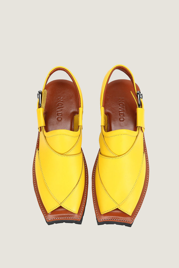 Navado - Kaptaan Chappal Yellow For Men