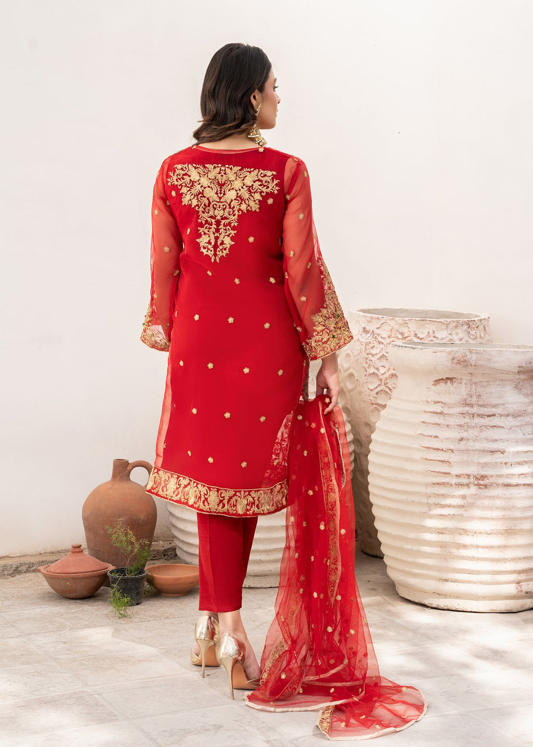 Laleen Elena 3 Piece Suit Red