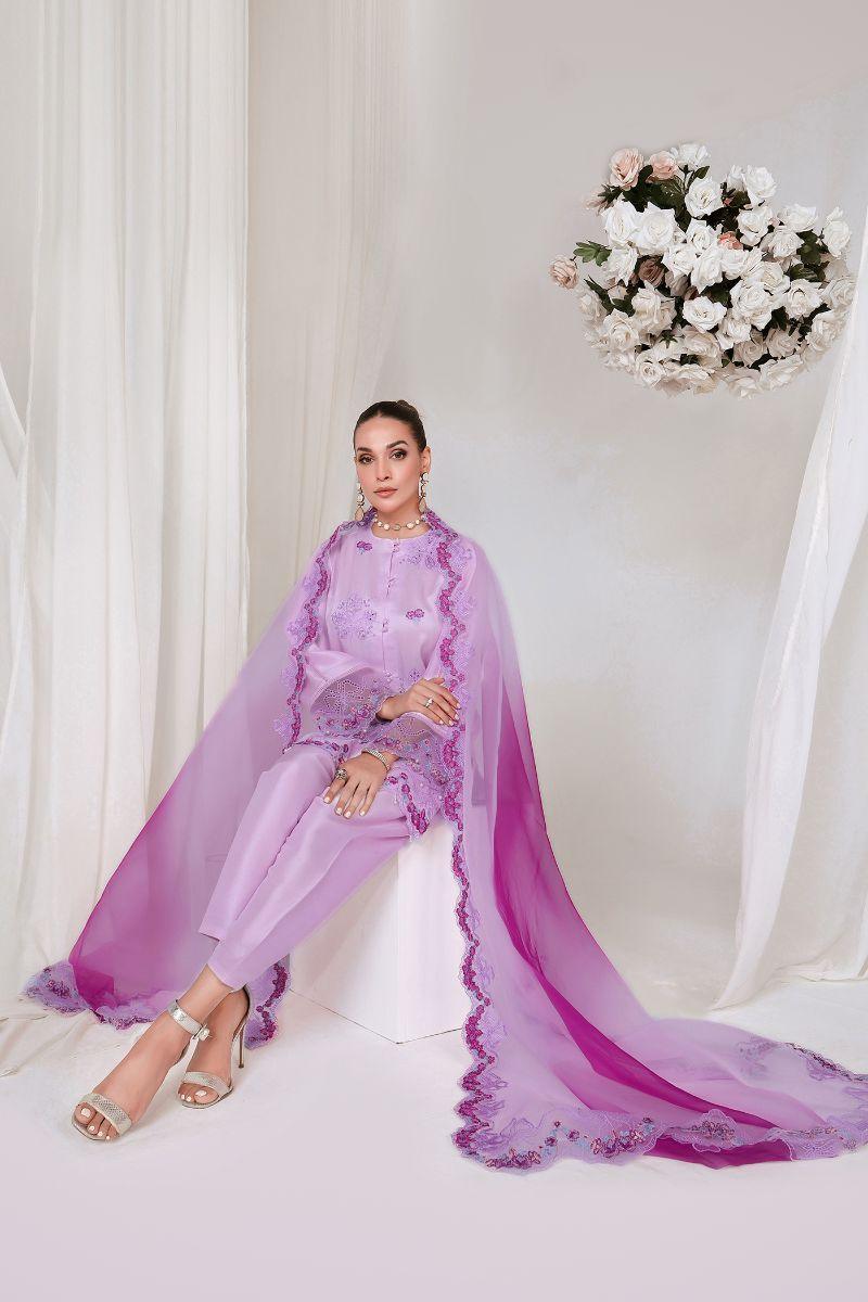 Reema Ahsan - SIA - Pure raw silk - Tea pink - 3 Piece