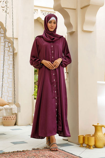 Hijabi - Royal Plum Abaya - Studio by TCS