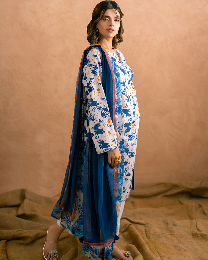 Ayla Studio - Eyptian Blue - Dupatta - munnar - blue - 1 Piece
