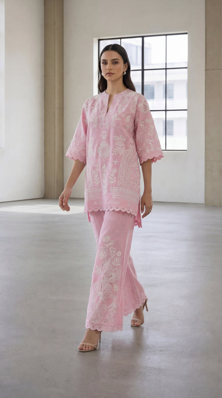 Reema Ahsan - Kiya Lawn Suit For Women - Light Pink - 3 Piece - Studio by TCS