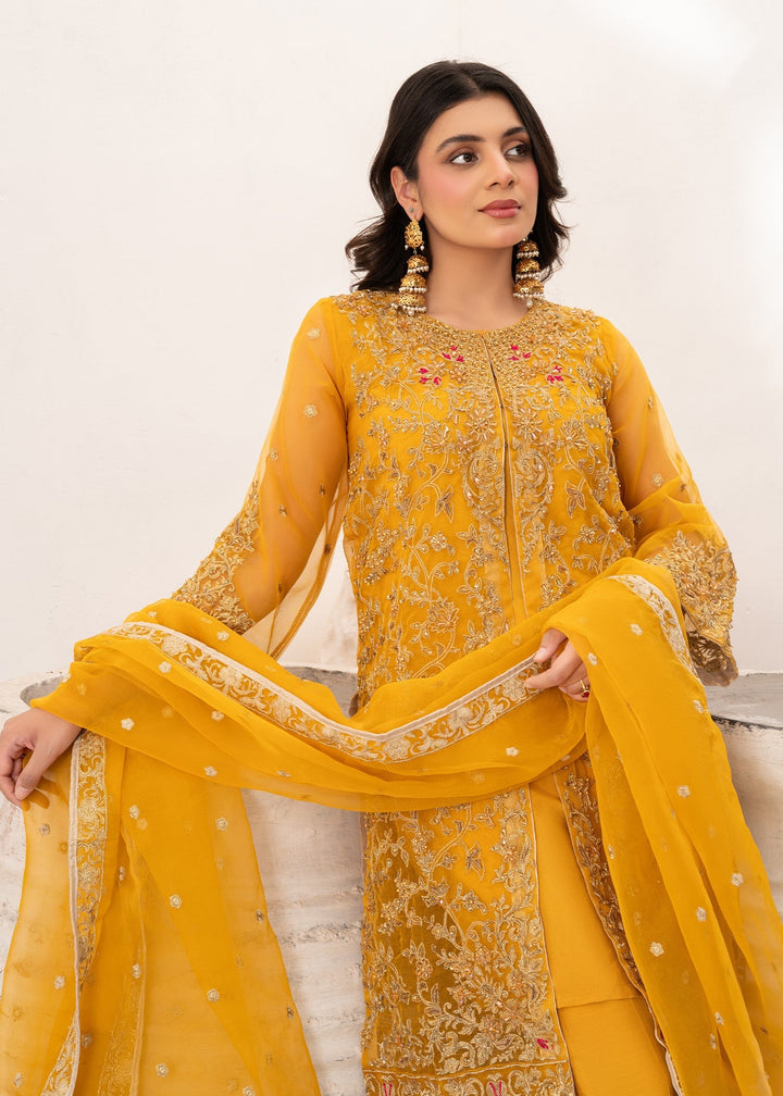 Laleen Ziva 3 Piece Suit Mustard