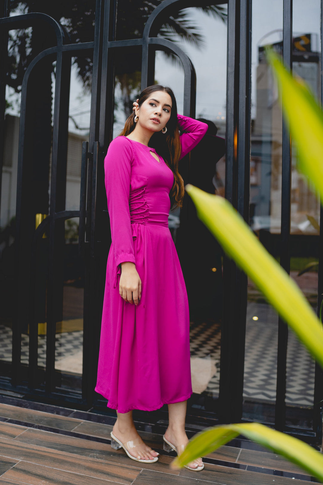 Syah - Pink Hearts - Georgette - 1 Piece