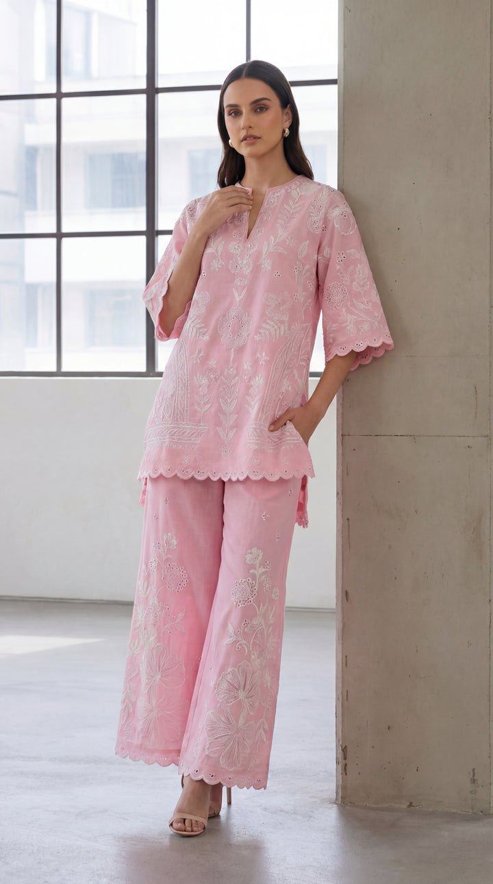 Reema Ahsan - Kiya Lawn Suit For Women - Light Pink - 3 Piece - Studio by TCS