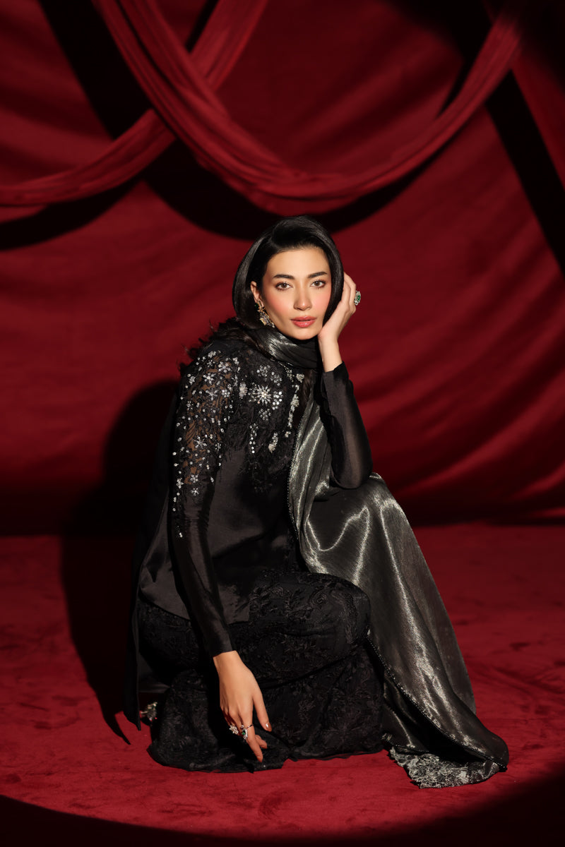 Musferah Saad - Midnight Seduction Suit For Women - 3 piece