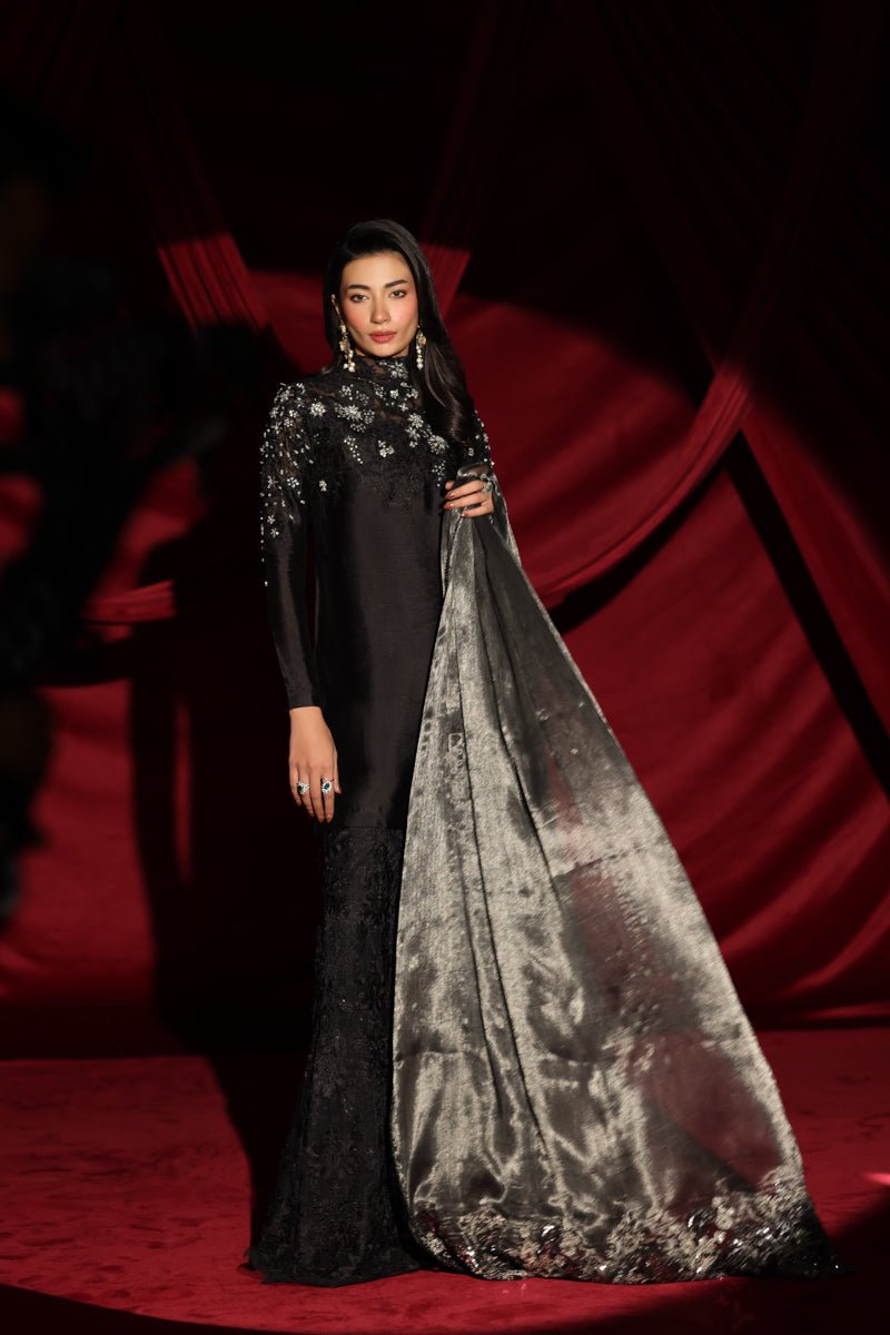 Musferah Saad - Midnight Seduction Suit For Women - 3 piece