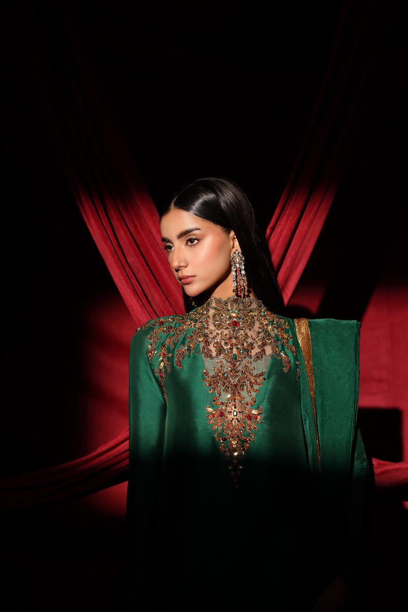 Musferah Saad - The Emerald Queen Suit For Women - 3 piece