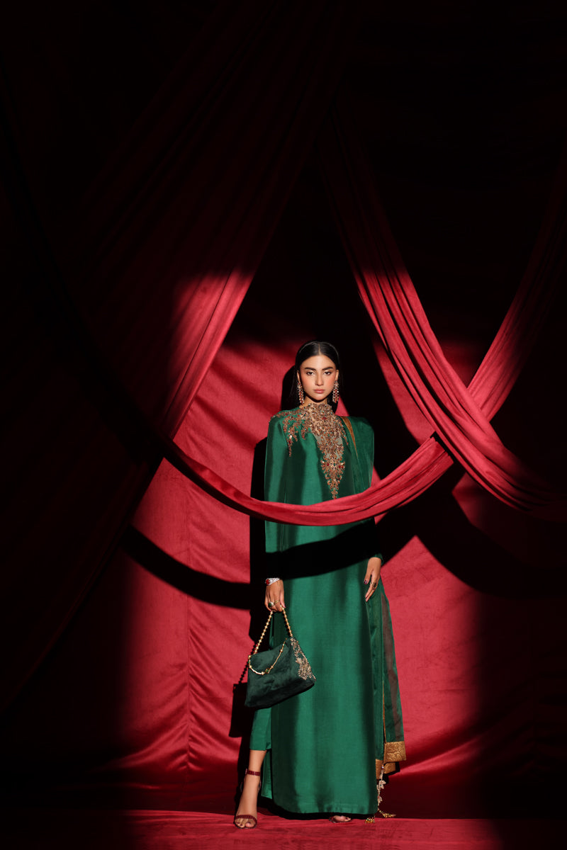 Musferah Saad - The Emerald Queen Suit For Women - 3 piece