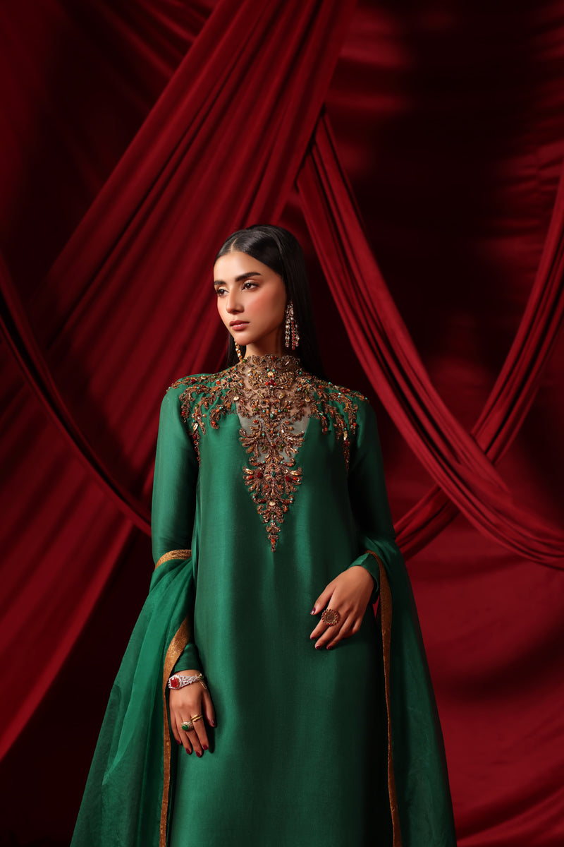 Musferah Saad - The Emerald Queen Suit For Women - 3 piece