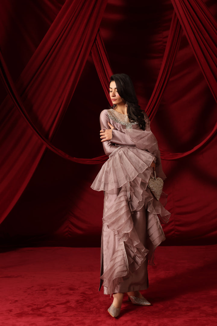 Musferah Saad - Ashé Rosé Suit For Women - 3 piece