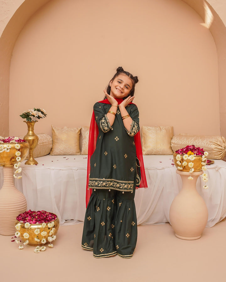 Kidoz Kloset - Emarald Aura Gharara For Girl