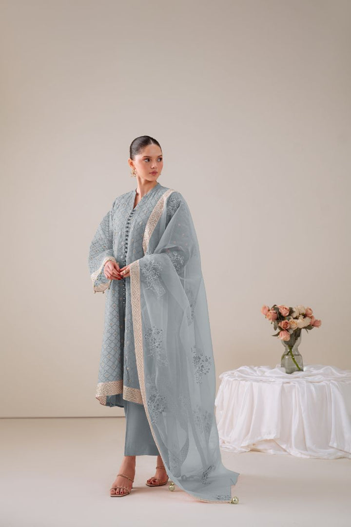 Cross Stitch - GOSSAMER GREEN - Chiffon - 4 Piece - Unstitched