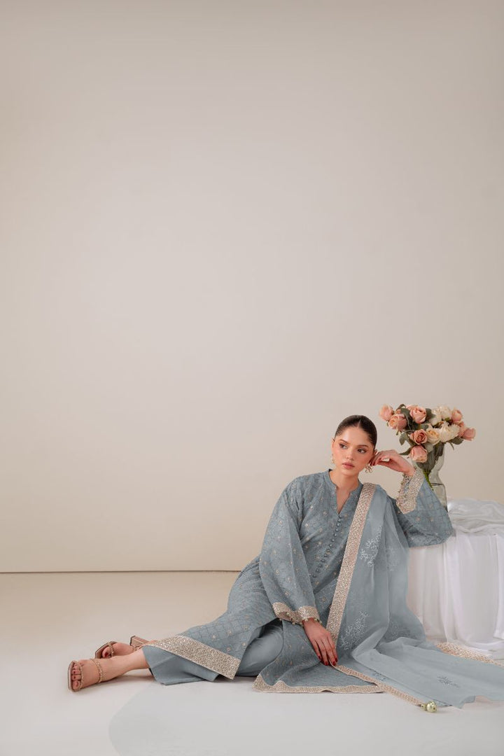 Cross Stitch - GOSSAMER GREEN - Chiffon - 4 Piece - Unstitched