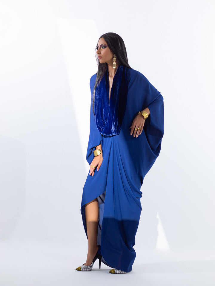 Sanam Chaudhri ALEXIS Kaftan Blue 1 Piece