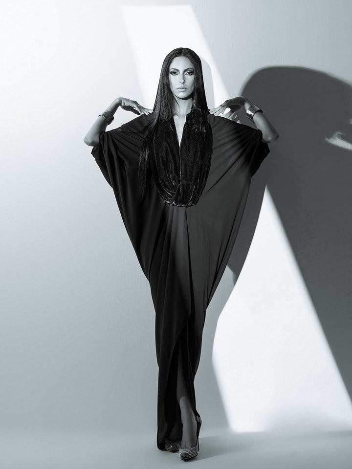 Sanam Chaudhri ALEXIS Kaftan Blue 1 Piece