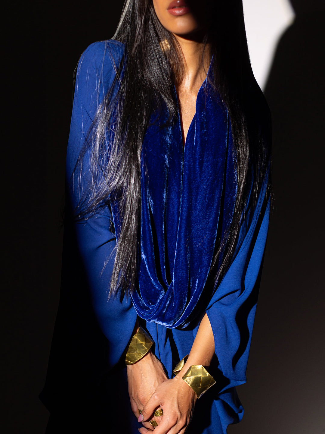 Sanam Chaudhri ALEXIS Kaftan Blue 1 Piece