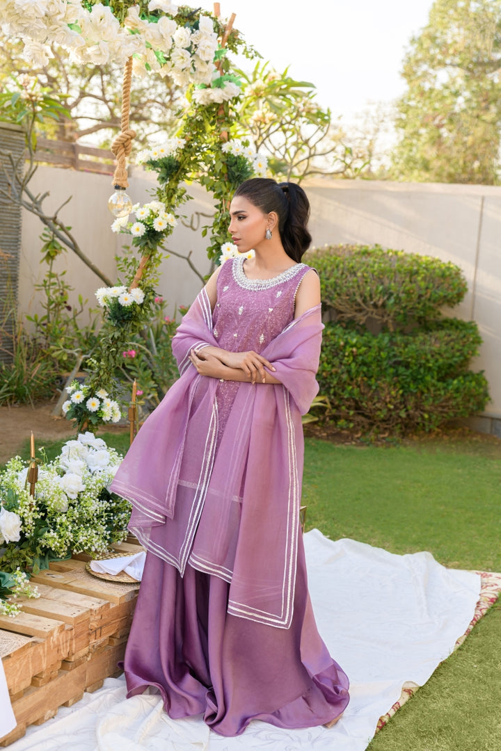 Alishba Kashif - AMETHYST ROMANCE - purple - silk - 3 Piece