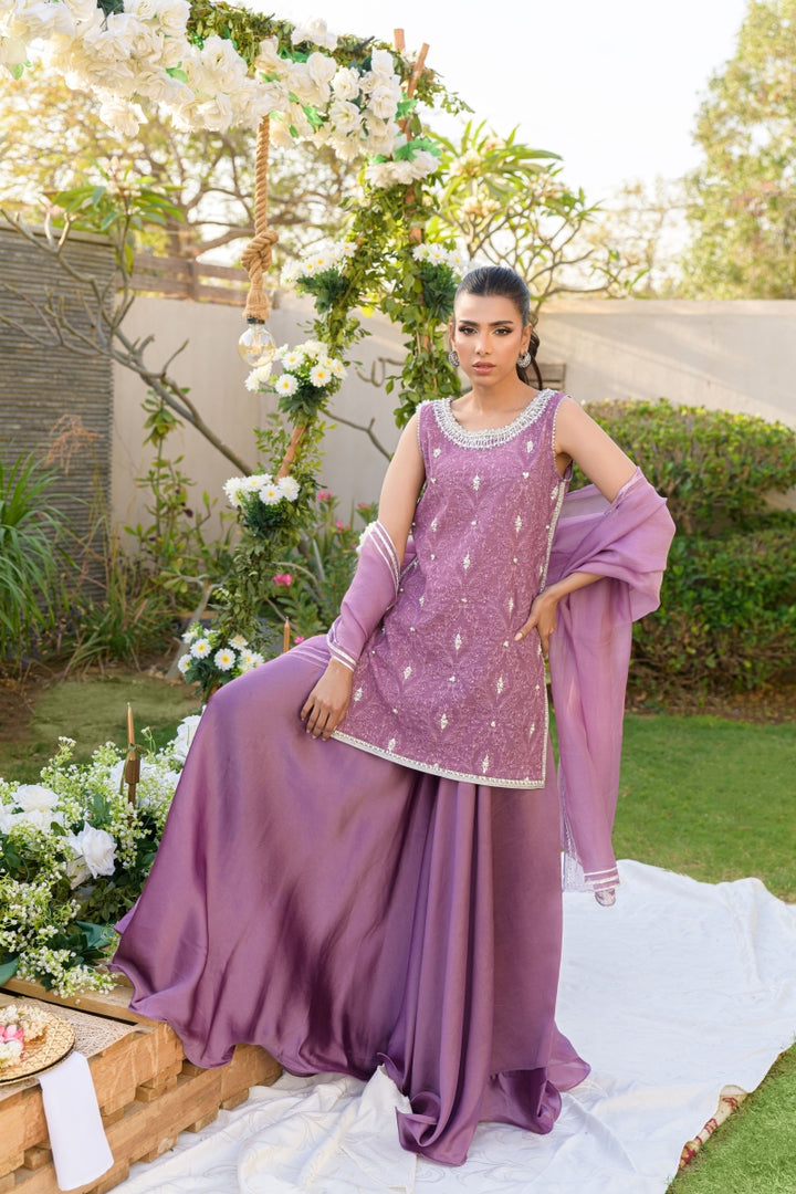 Alishba Kashif - AMETHYST ROMANCE - purple - silk - 3 Piece
