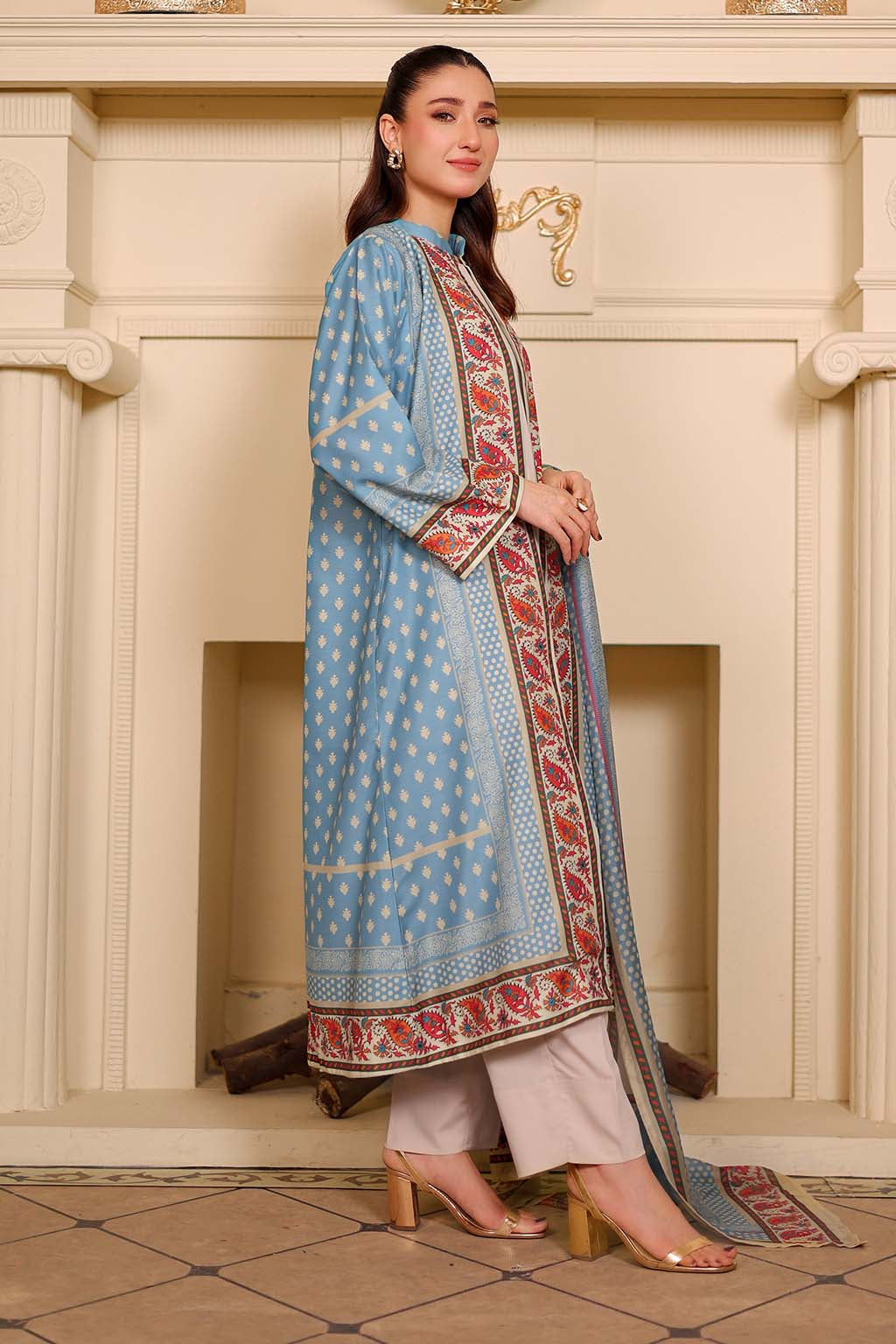 Adwears - Negin Shrug - Aqua Blue - 3 Piece